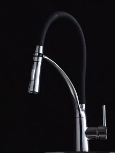 Hàng hót Giá siêu rẻ Vòi rửa chén nóng lạnh gắn chậu cần mềm Silicon KENISI-VS60Vòi rửa bát gắn chậu đồng thau mạ NIKEN sáng bóng