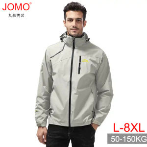 L- 8XL แจ็คเก็ตกลางแจ้งไซส์ใหญ่สำหรับผู้ชายแจ็คเก็ตไซส์ใหญ่สำหรับฤดูใบไม้ร่วงและฤดูหนาวเสื้อกันลมกันน้ำ