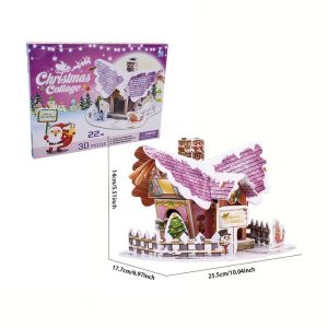 5 Style Christmas Castle Building 3D Puzzle Model Xmax House Architecture Construction Jigsaw Puzzles Toys Kids Christmas Gift