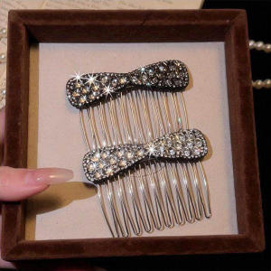 Luxury High-end Bow Rhinestone Back-of-the-head Hair Accessory