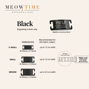 MeowTime Personalised - Laser-Engraved Slot-In Steel Pet Name Tag for Cats & Dogs