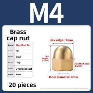 BAIRUITE | Copper Cap Nut M3-M20
