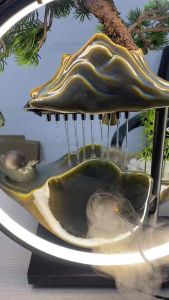 [TẶNG KÈM HỘP NỤ TRẦM] Thác Nước Phong Thủy Trầm Hương Thần Tài May MắnThác Nước Tiểu Cảnh Decor Nhà Cửa Làm Quà Tặng.