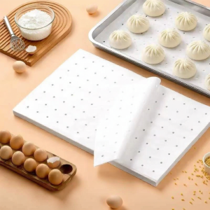 KUWUBIANJING | Food Grade Disposable Steamer Paper Pad 16x22cm