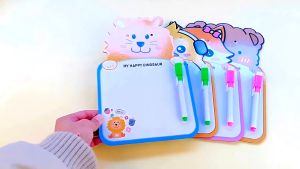 Papan Tulis Mini Anak Karakter Lucu Papan Tulis Anak Free Spidol Bisa Dihapus Dan Tali Gantung Papan Tulis Mini