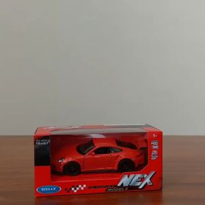 Welly Diecast Miniatur Mainan Mobil Porsche 911 GT3 RS Metal Pullback Besi