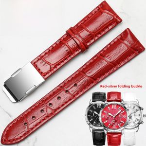 Woalmorn | Womens Original Leather Waterproof Watch Band Suitable For Casio Sheen-5010 5012 Band High Quality Medium Thickness Band
