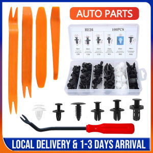 100pcs Car Clip Trim Kit Car Fastener Clip Bumper Clips Push Pin Trim Kit Car Push Pin Rivet Bumper Clips Door Panel Molding Fastener Clip