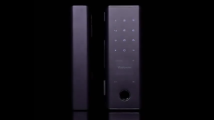 No Drilling Glass Smart Door Lock with APP Password Fingerprint IC card Phone NFC Key Unlock for Double Door Password Lock