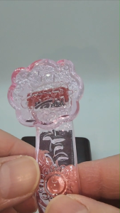 (SG Seller Ready Stocks) Glazed Glass (LiuLi) Glazed Glass (LiuLi) Pink  Ruyi Ornament 10+cm  琉璃粉色如意摆件 10+厘米