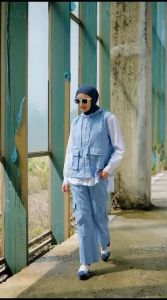 ALMEIRA VEST BY SECONDSIGN BAHAN JEANS DENIM ALL SIZE ROMPI WANITA PREMIUM CANTIK POLOS MURAH KEKINIAN rompi