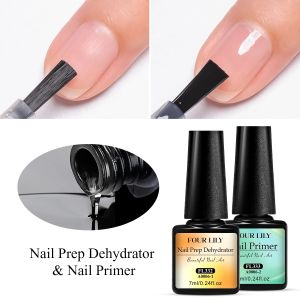 7ml Nail Dehydrator and Nail Primer Acid Free Natural Nail Prep for Acrylic and UV Gel Nail Polish Fast Dry Superior Bonding Set