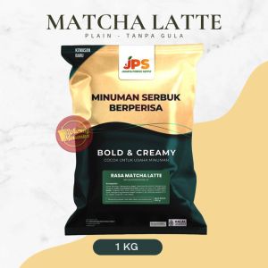 JPS Plain Matcha Latte 1 kg Premium Serbuk Minuman Tanpa Gula / Bubuk Berperisa / Usaha Minuman