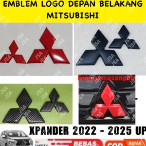 Emblem Logo Depan Belakang Mitsubishi Xpander 2017 2024 2025 Hitam Merah Carbon .