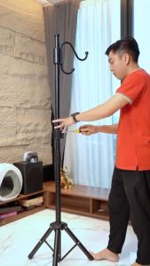 Cây treo quần áo inox đa năng Đạt Vinh 2 tầng cây treo đồ đứng gấp gọn thông minh sơ sinh tiện lợi