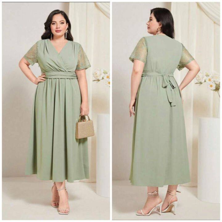 Plus size hotsell sage green dress