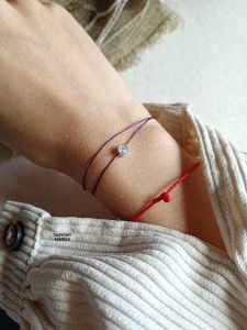 Elegant 925 Silver Zircon Bracelet for Women Dainty Red Black Green Purple Versatile Hand Cord Artistic Minimalist Wrist Jewelry