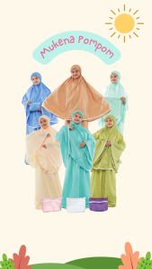 Mukena Anak Perempuan 2 Tahun Mukena Anak Anak Premium Kids Pom Pom Traveling Mini Pouch Pom Pom by Rumah Qatifa