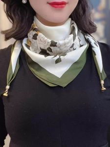 Khăn Choàng Lụa Đa Năng Chống Nắng Cho Phụ Nữ Mùa Thu 2024 Khăn Choàng Lụa Kiểu Hàn Quốc Có Khóa Từ Cho Phụ Nữ