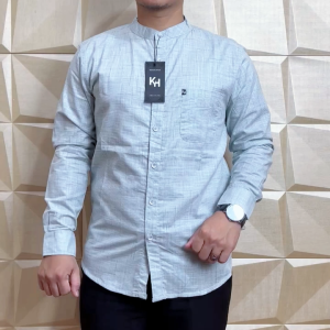 Kemko KH Kemeja Koko Pria Motif Premium Terbaru Slimfit/Jumbo Katun High Quality