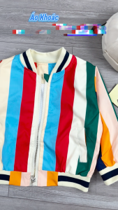[HỎA TỐC] Áo khoác bomber chống nắng cho bé 10-26Kg chất dù 2 lớp phối sọc màu in họa tiết family dễ thương Urombaby