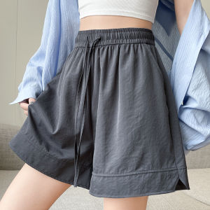 YAYANGREN | Loose Casual Sporty Short Pants Women Summer Thin Five-Quarter Outerwear New 2025 High Waist Korean Style Polyester Fiber