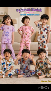 BAJU TIDUR BUDAK PYJAMA BUDAK LELAKI BOYS PYJAMA SET SIZE 2-8 100% COTTON BAJU TIDUR BUDAK PEREMPUAN ARABI FASHION