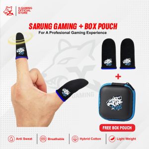 X Gaming - Bonus Box Pouch Sarung Jempol Gaming Game Evos ff Pubg Anti Keringat Slip Finger Sleeve Premium Cloth