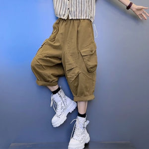 Shalldoer | Bộ đồ hai mảnh thời trang mùa hè cho nữ Áo sơ mi kẻ caro tay ngắn quần dài đến mắt cá chân thường ngày Bộ đồ công sở cổ polo