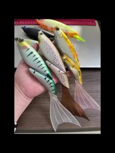 Mồi Câu Giả 19cm 55g Kiểu Bơi Nổi Đuôi Mềm Mồi Cứng Chuyển Động Chân Thực Tầm Xa Câu Cá Bass Cá Chó Câu Nước Mặn.