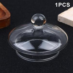 1/2PCS Borosilicate Glass Teapot Lid Round Transparent Replacement Cover with Infuser Strainer for Tea Pot Accessory