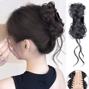 วิกผมหัวบอลสังเคราะห์โบว์มังกรคลิปหนีบผมรูปดอกตูมสไตล์โบราณผมเปียสไตล์จีนแบบใหม่