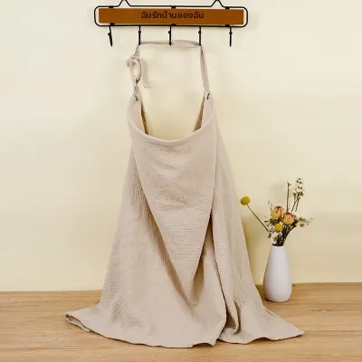 Breathable Baby Nursing Cover คลอดบุตรให้นมบุตรผ้าฝ้าย Muslin ผ้าห่มให้อาหารเด็กความเป็นส่วนตัวผ้ากันเปื้อนผ้าห่มรถเข็นเด็ก