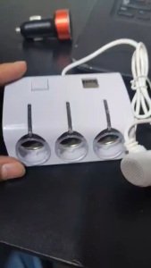 Tẩu sạc ô tô chia 3 cao cấp Olesson kèm 2 cổng USB dành cho tất cả các dòng xe