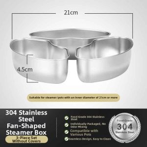Multifunctional Stainless Steel Home Partition Steamer Plate