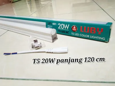 Lampu TL 20W T5 120cm putih LED tube Luby lampu set etalase neon