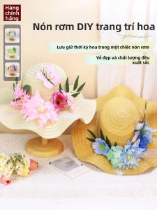 XIAOXIONGERBAN | Bộ DIY Mũ Rơm Pháp Handmade Họa Tiết Hoa Bướm