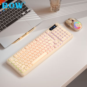B.O.W | High Appearance Wireless Bluetooth Mechanical Keyboard For Female Office Work
