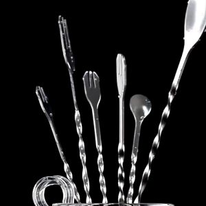 Thìa bar pha chế inox 2 đầu - Bar spoon 32cm hoặc 26cm - Thìa Bar 26cm - thìa Bar 32cm