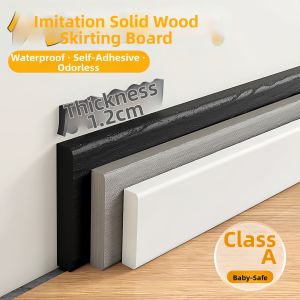 XINFANGCHENG | Self-Adhesive Faux Wood Thick Baseboard