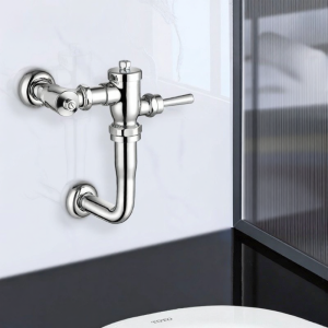 Foot and Hand Pressing Flush Valve Squat Toilet