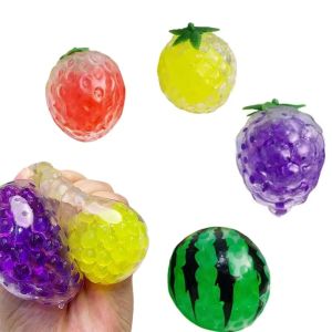 Fruit Squishy Stress Balls for Kids Strawberry Watermelon Squeeze Toys Dough Ball Fidget Toys for Anxiety Relief