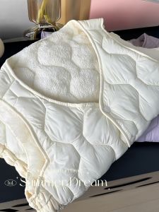 2025 New Womens down Cotton Vest Fleece Lined Thickened Short Style Warm Inner V-neck Versatile Close-fitting Vest