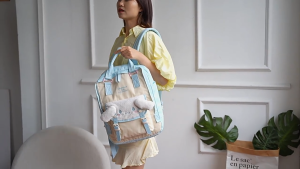 [SG Seller]Doughnut x  Cinnamoroll Kuromi School Bag Bagpack Cute bag Cartoon bag Laptop Bag Big Bag