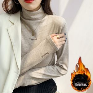 Fashion New Fall Design High-end Sensation Double-sided Velvet Turtleneck Shirt