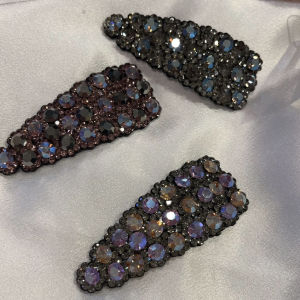 Korean Style Large Size Crystal Brick Hair Clips & Adult Hair Accessories: Side Bangs Forehead Clip Fashionable Hair Decorations