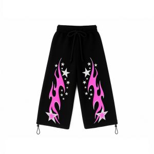 SMUSHKIDS Celana Skena Anak Panjang Baggy Gombrong Usia 7-12 Tahun Fleece Hitam VOL020