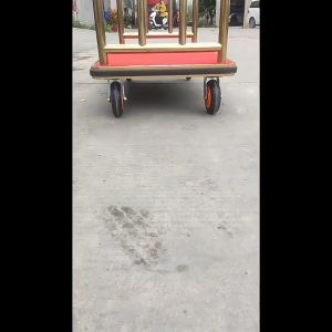 รถเข็นกระเป๋าโรงแรม รถเข็นของสัมภาระ เคลือบสีทองไททาเนียม 📍มีพร้อมส่ง