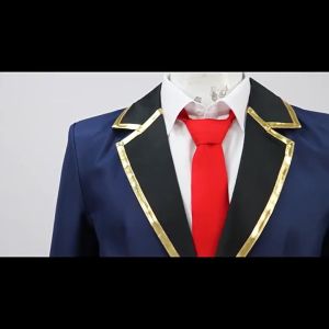 Anime Oshi No Ko Aqua role-playing costume wig jacket long pants blue uniform tie live boy set for adults and children