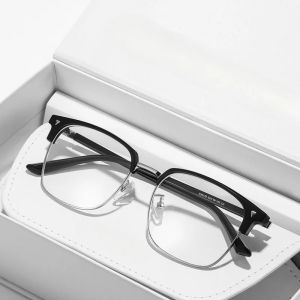 Anti Radiation/Blue Light Eyeglasses Replaceable Lens Computer Glasses/High Qulity/Half Metal Glass Men Women Eyewear